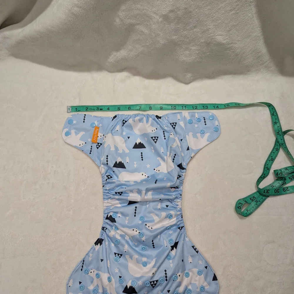 Happy Flute Blue Polar Bear Pocket Cloth Diaper